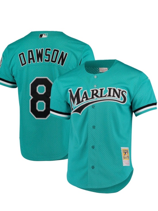 Mitchell & Ness Other - Mitchell & Ness Teal Cooperstown Collection Patch Jersey Andre Dawson Size M